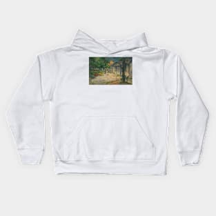 Village in Martinique (Femmes et Chevre dans le village) by Paul Gauguin Kids Hoodie